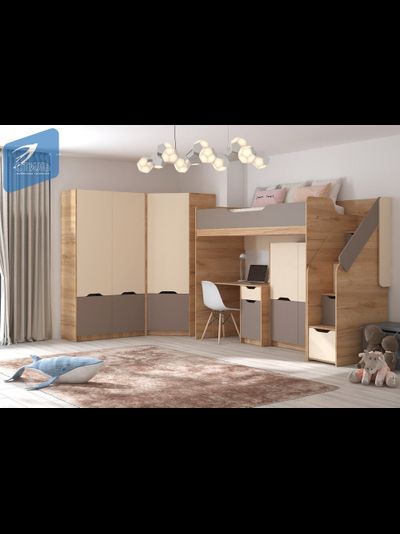 Rich Тумба ТМ-001 Дуб Крафт золотой - Миндаль/Глиняный серый