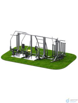 Уличный тренажерный комплекс на раме