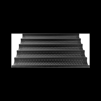 Лист для выпечки перфорированный 600*400, 5 продольных ячеек шириной 80 мм, алюминий с тефлоновым покрытием