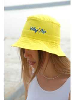 Панама взрослая желтая (логотип Volleylife)
