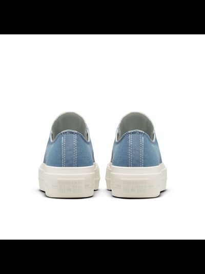 Кеды Converse Chuck Taylor Lift Crafted Canvas голубые короткие на платформе