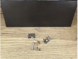 Крепежи металлические для НАКЛАДНОГО алюминиевого. профиля (15.2х6мм), ФИГУРНЫЙ (3креп./3самор) металл.