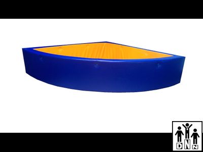 Детский сухой бассейн угловой R130xH30 разборный синий