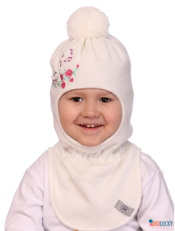 Шапка-шлем "Мелодия" 19202-04, цвет белый, р. 52-54