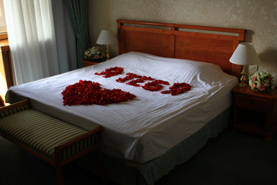 Оформление номера цветами в гостинице № 1491