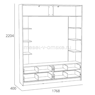 Шкаф комбинированный Оттавия -014.65