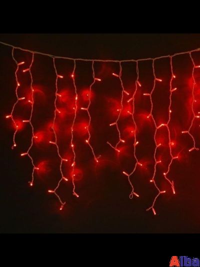 Бахрома 3*0.5 м КРАСНЫЙ, мерцание IP 54