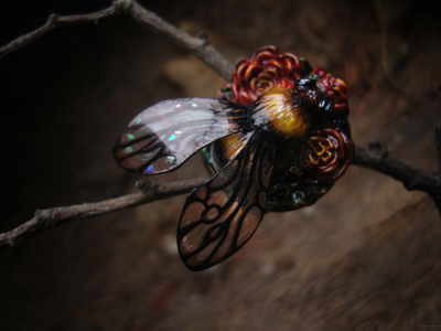 Коллекционное кольцо "Царевич Шмель в цветущем саду"