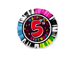 Фольгированный шар "Круг, цифры"