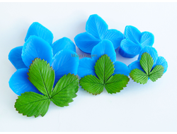 "Трилистник лесной земляники " Силиконовый молд (вайнер)