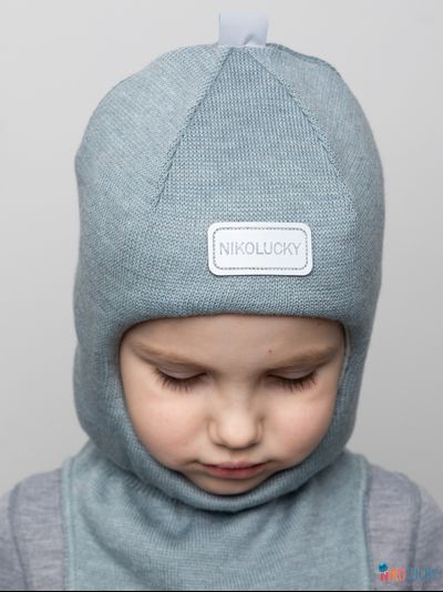 Шапка-шлем "NK"   20101-01, цвет серый р. 52-54