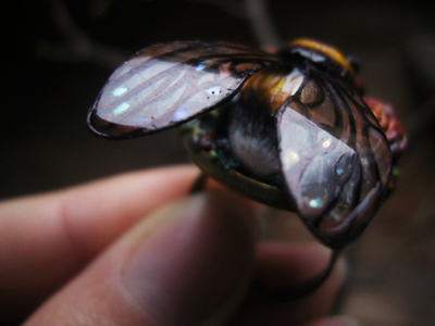 Коллекционное кольцо "Царевич Шмель в цветущем саду"