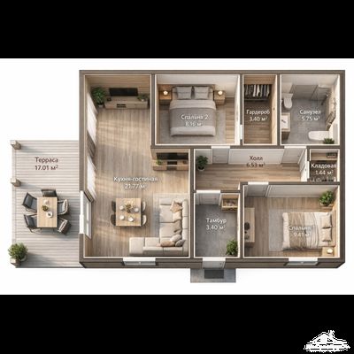 "Уютный" 12 x 7.5 м