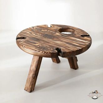 Винный столик деревянный