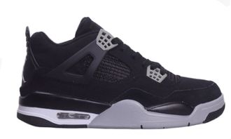 Nike Air Jordan Retro 4 Black White (Черные) Арт 3 фото