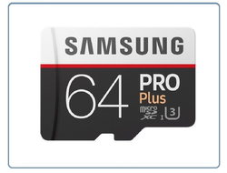 Карта памяти 64ГБ Samsung "PRO Plus MB-MD64GA/RU" microSD XC UHS-I Class10 + адаптер