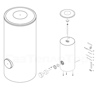 Схема бойлера косвенного нагрева Bosch WSTB 300 C