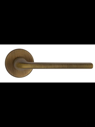 Дверная ручка на круглом основании Fratelli Cattini "LINEA" 7-CR матовая бронза