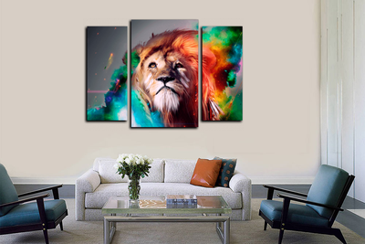 Модульная картина "Король джунглей"
