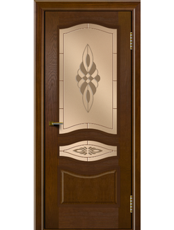 ЛАЙНДОР (УЛЬЯНОВСК)/ МОДЕЛЬ АМЕЛИЯ/ ПОЛОТНО ОСТЕКЛЕННОЕ/ НАТУРАЛЬНЫЙ ШПОН ДУБА/ ТОН 45 (ДУБ РУСТИКАЛЬНЫЙ)