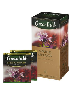 Чай Greenfield Spring Melody черный с чабрецом 25 пакетиков