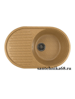 Мойки из искусственного мрамора MIXLINE ML-GM16 овальная с крылом 455*720*180мм