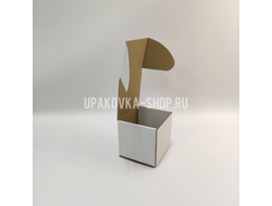 Коробка с откидной крышкой 100*100*100 мм БЕЛЫЙ