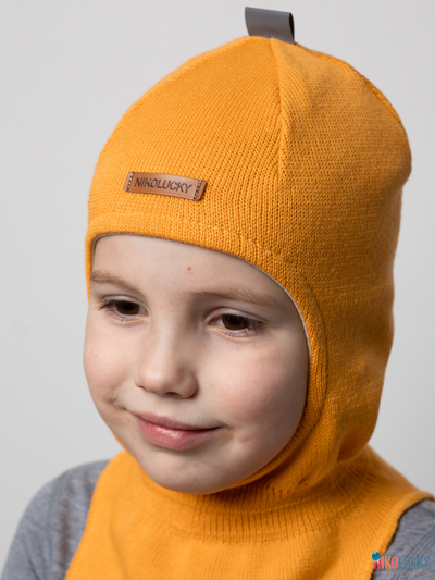 Шапка-шлем 23301-01 х/б подклад, горчичный 48-50