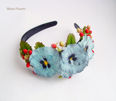 Ободок "Земляника для голубоглазки"