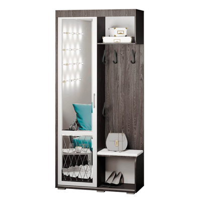 Прихожая Варда (1000*2180*440мм), ясень темный/белый