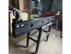 Линейка поверочная гранитная ШП-ТК твердокаменная 2000х200х80 мм Л-00009 Сторона 1-ая (27.4 мкм 2  Кл.) Сторона 2-ая (7.2 мкм 0 Кл.) с калибровкой