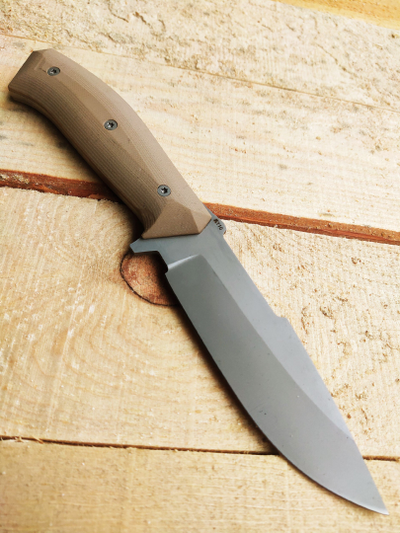 нож Егерь сталь AUS10, рукоять G10, цвет тан