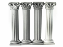 Four pilasters