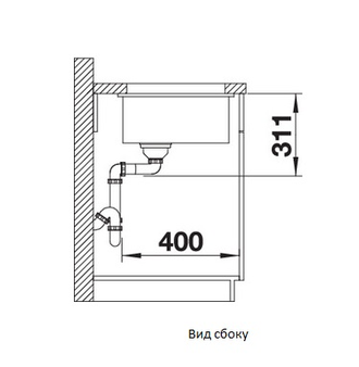 Мойка Blanco SUBLINE 375-U  PuraPlus с отв.арм. InFino, 523732