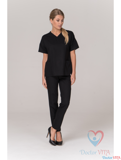 БЛУЗА МЕДИЦИНСКАЯ DR.SUPER "Sky" чёрная