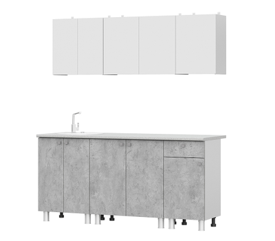 КГ-1 Цемент светлый 1,8 м кухонный гарнитур