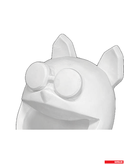 Кашпо "АРЧИ", цв. белый, Н=13см, гипс (4 шт.)