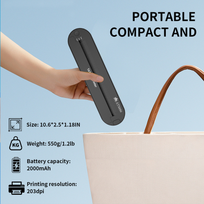 Термокопировальный беспроводной принтер ATS886-L Wireless Tattoo Printer Black