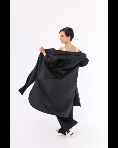 Платье-рубашка  (черный)