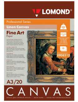 Lomond Natural Canvas Dye – холст для струйной печати, А3, 300 г/м2, 20 листов