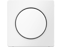Лицевая панель с поворотной ручкой для диммера Berker серий Q.1/Q.3, полярная белизна бархат