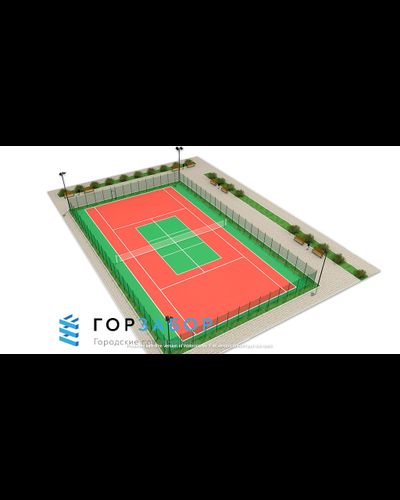 Спортивное ограждение из 3D панелей высота 3м