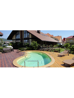 Композитный бассейн 8,66 х 3,7 х 1,17-1,71 "Монако-Stepless" Franmer