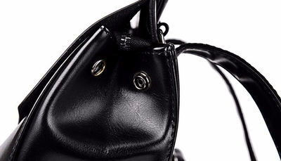 Рюкзак-сумка French из натуральной кожи + ПОДАРОК, Цвет: Бордовый, Черный, Синий, Платина, Красный, Белый