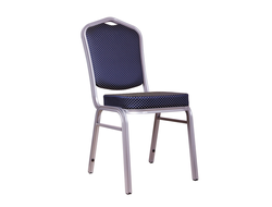 Банкетный стул "Хит 25мм" - серебро, синяя корона