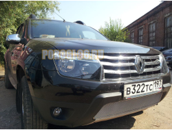 Защита радиатора Renault Duster 2011-2014 chrome PREMIUM