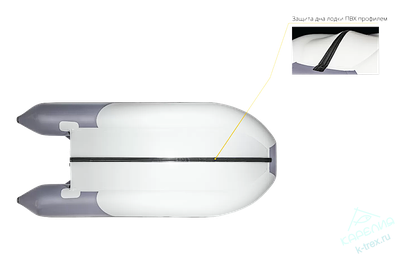 Лодка ПВХ Мастер Лодок Ривьера Компакт 2900СК "Комби" Св.Серый / Чёрный