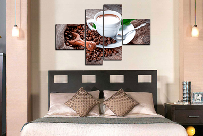 Модульная картина "Кофе с молоком"