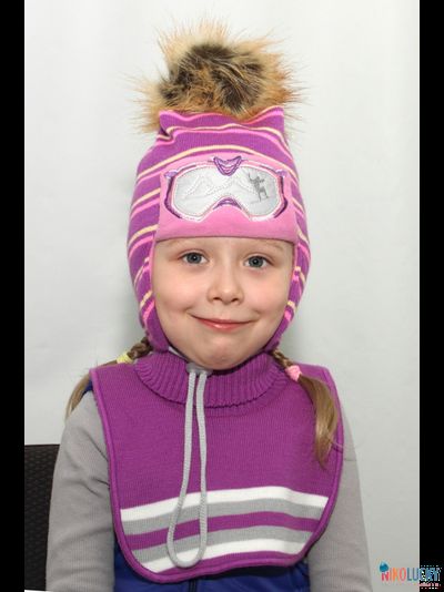 Шапка мз25в17, цвет сиреневый р. 52-54