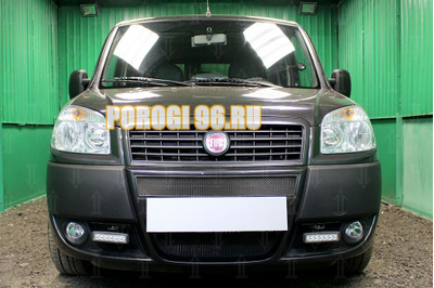 Защита радиатора Fiat Doblo (I рестайлинг) 2005-2014 black